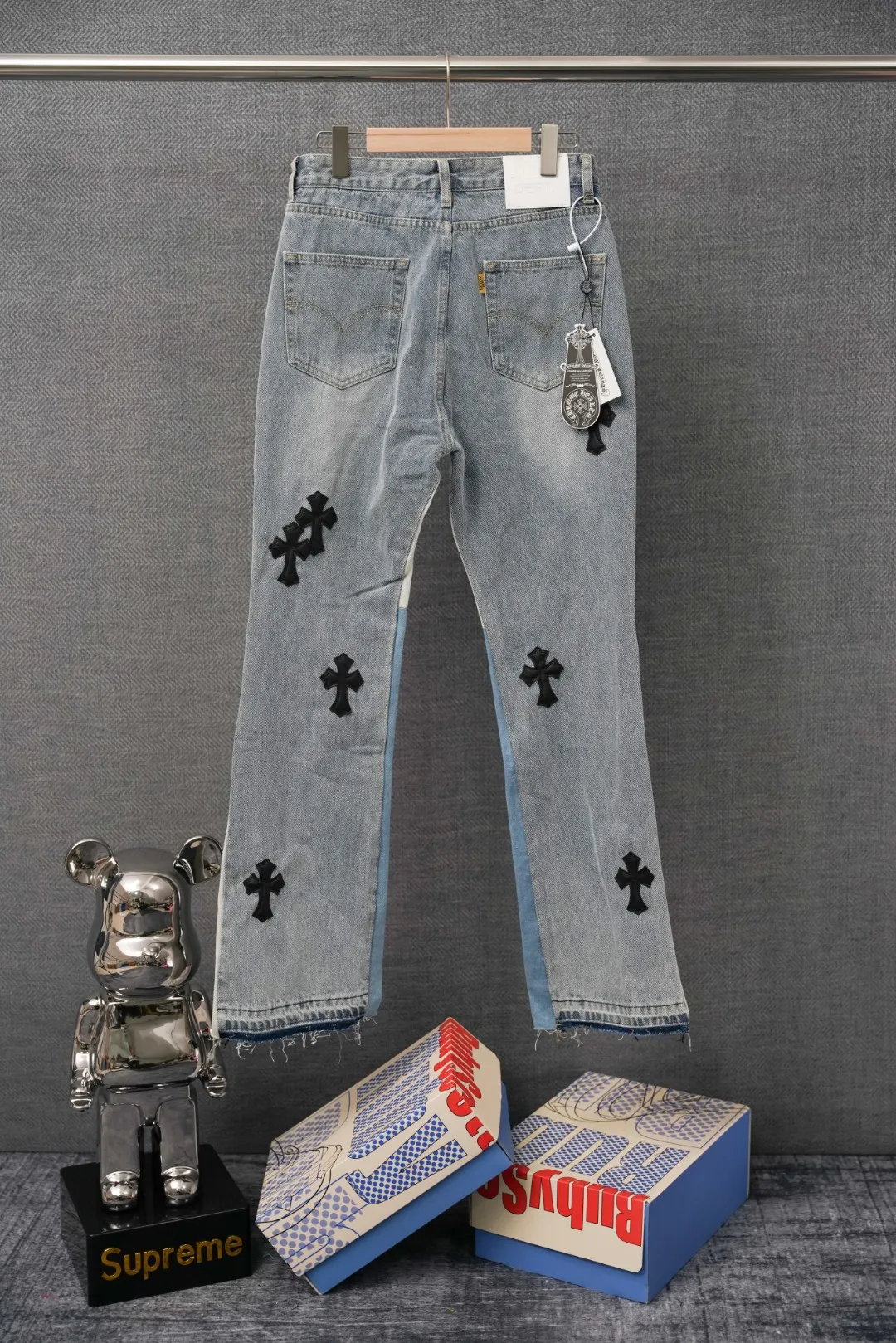 ：S 028 & Chrome Hearts Light Blue Same Style ：Light Blue Size：28 30 32 34 （S-XL)